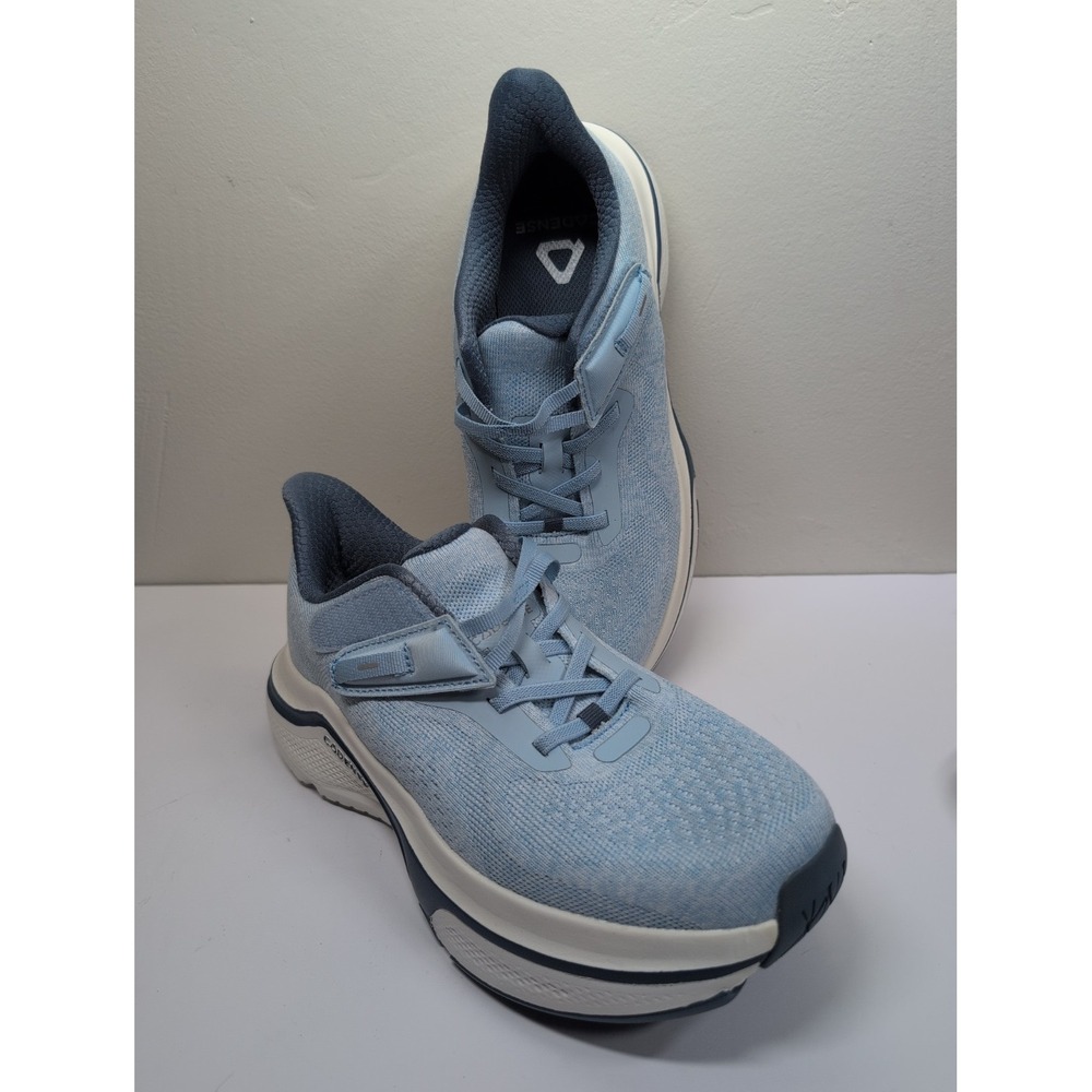 Cadense Men's Low Top Athletic Sneakers Lace Up Hook & Loop Light Blue 9
